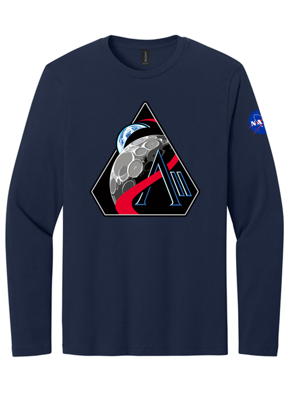 Artemis II (Unisex) Long Sleeve T-Shirt Navy