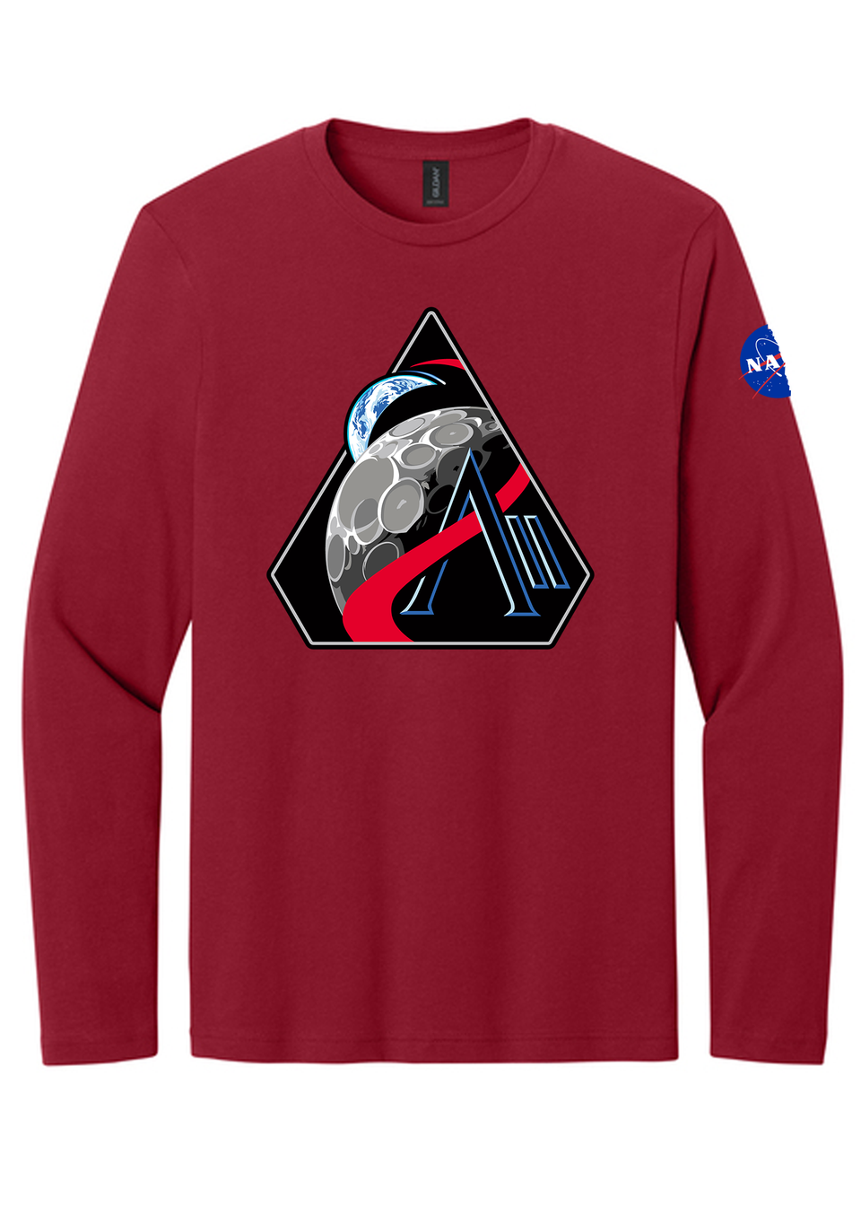 NASA - Artemis II (Unisex) Long Sleeve T-Shirt Red